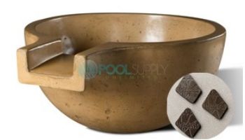 Slick Rock Concrete 36_quot; Large Classic Spill Water Bowl | Coal Gray | No Liner | KSPCL3618NL-COALGRAY