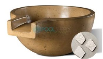 Slick Rock Concrete 36_quot; Large Classic Spill Water Bowl | Great White | No Liner | KSPCL3618NL-GREATWHITE