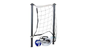 Global Pool Products Volleyball Set | 20' Net & Ball | Polished Poles | No Anchors | GPPOTE-VBS20-SS