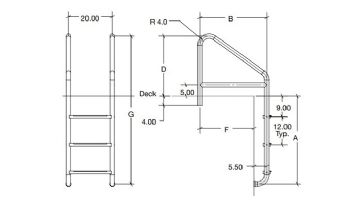 SR Smith Standard Crossbrace Plus 3-Step Commercial Ladder | Stainless Steel Tread | 10112