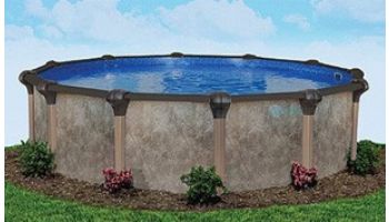 Coronado 18' Round Above Ground Pool | Gray In-Wall Step | Basic Package 54" Wall | 190146