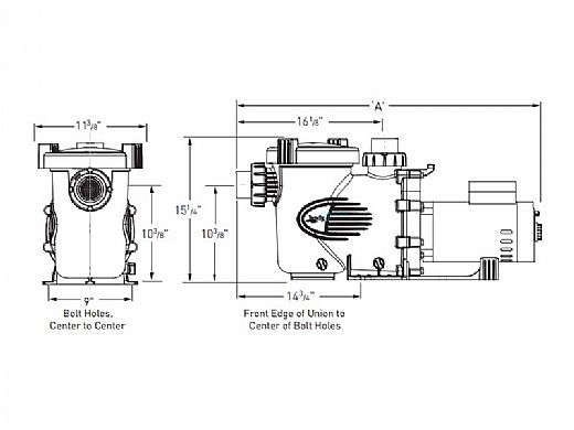 Jandy Stealth High Pressure Full Rated Pool Pump | 3HP 208-230/460 3 ...