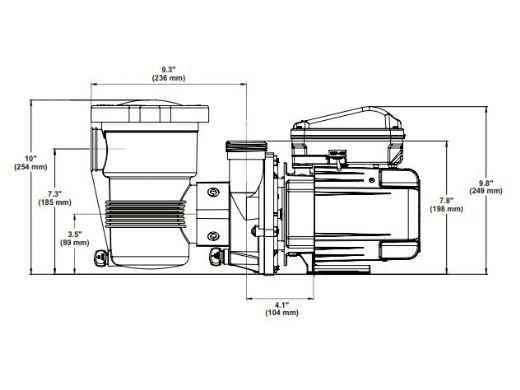 Pentair OptiFlo 1THP Vertical Above Ground Pool Pump with 3' Cord and ...