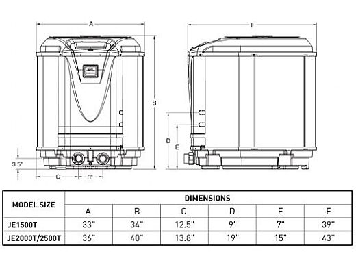 Jandy JE Series Heat Pump |JE2500T3