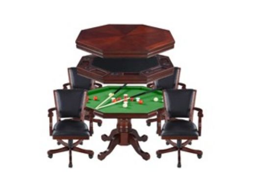 Hathaway Kingston Walnut 3-in-1 Poker Table