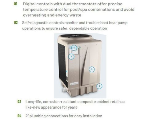 Pentair Ultratemp Heat Pump 140k Btu 460928 Pool Supply Unlimited 8307