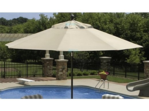 Mirage Autotilt Market Umbrella 9 Ft Octagon Champagne Olefin Nu5422ch