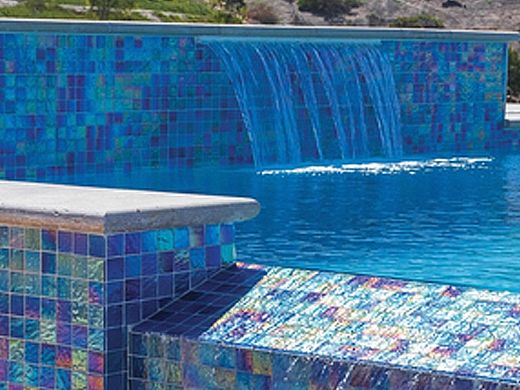 light blue pool tiles