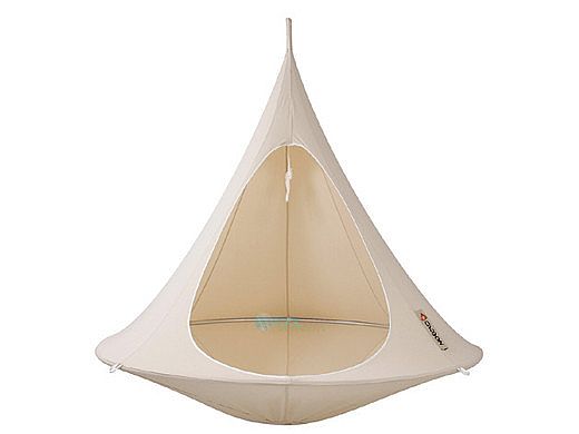 Vivere Bonsai Cacoon Hanging Chair Natural White CACBW1