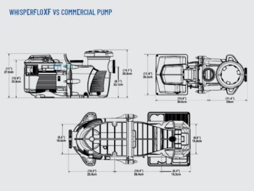 WhisperFloXF VS 5HP Variable Speed Pump, Commercial Pool Pumps