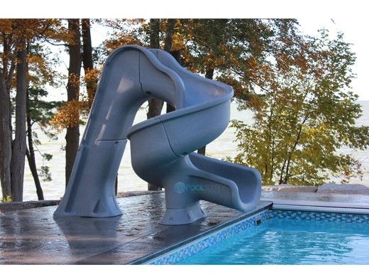 Global Pool Products Tsunami Swimming Pool Slide | Gray | GPPSTS-GREY