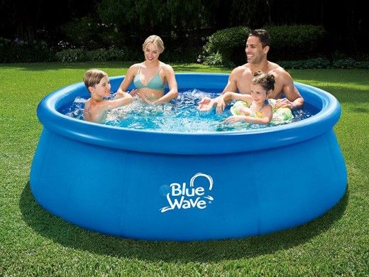 Blue Wave Speed Set Family Swimming Pool Package | 9' Round 30" Deep