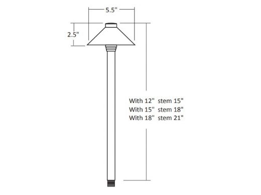 Sollos Traditional Hat Led Path Light Fixture 