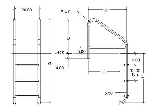 SR Smith Standard Crossbrace Plus 3-Step Commercial Ladder | Stainless ...