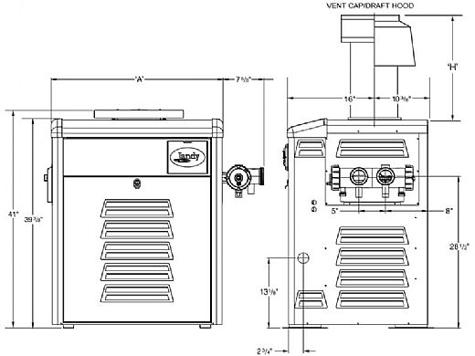 Jandy Legacy LRZ Pool Heater | 400,000 BTU Natural Gas | Millivolt ...